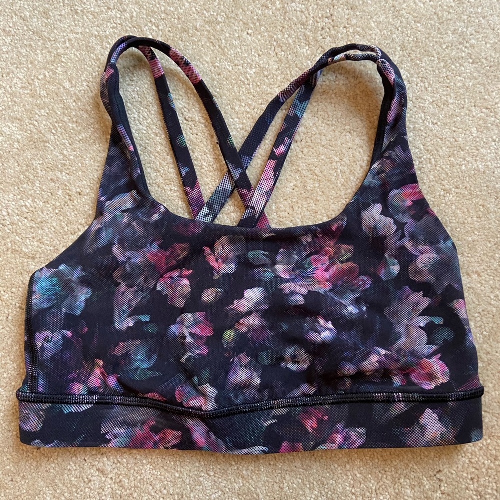 Lululemon floral print sports bra